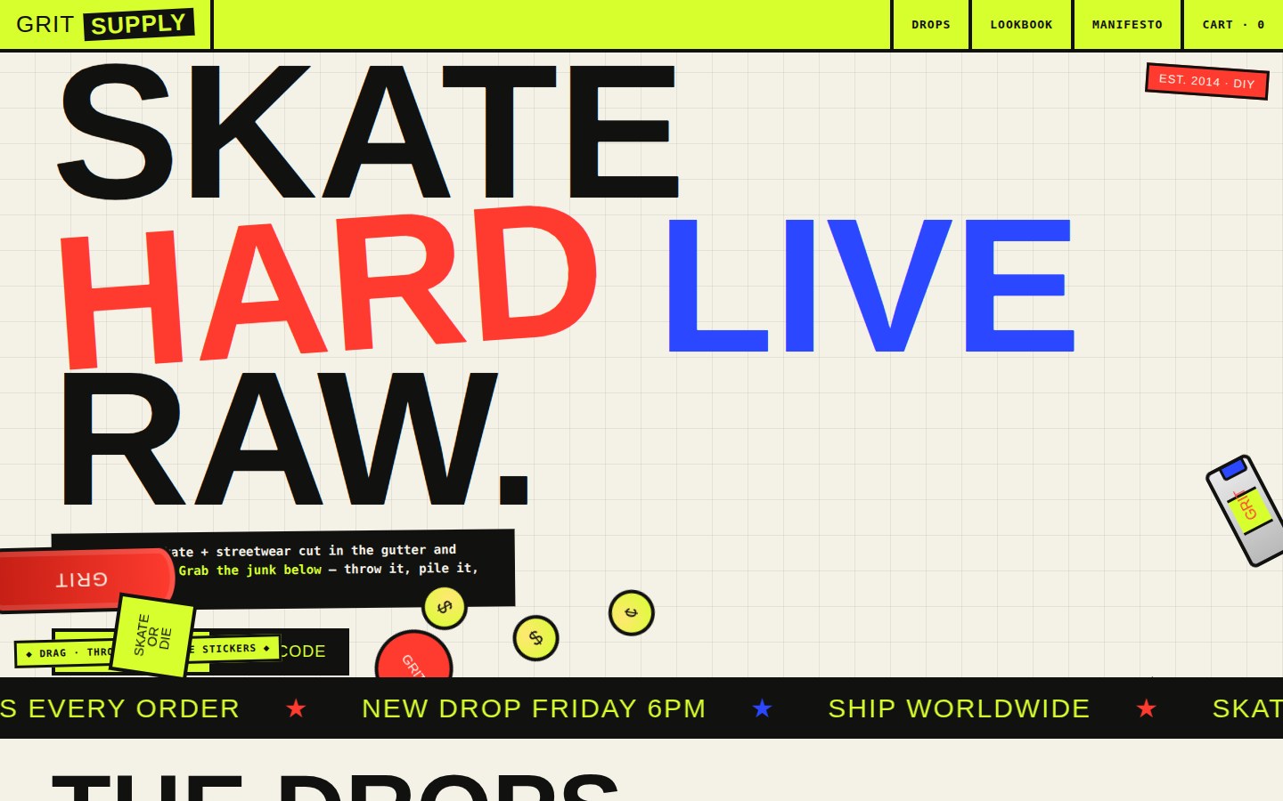GRIT — Skate & Streetwear Template