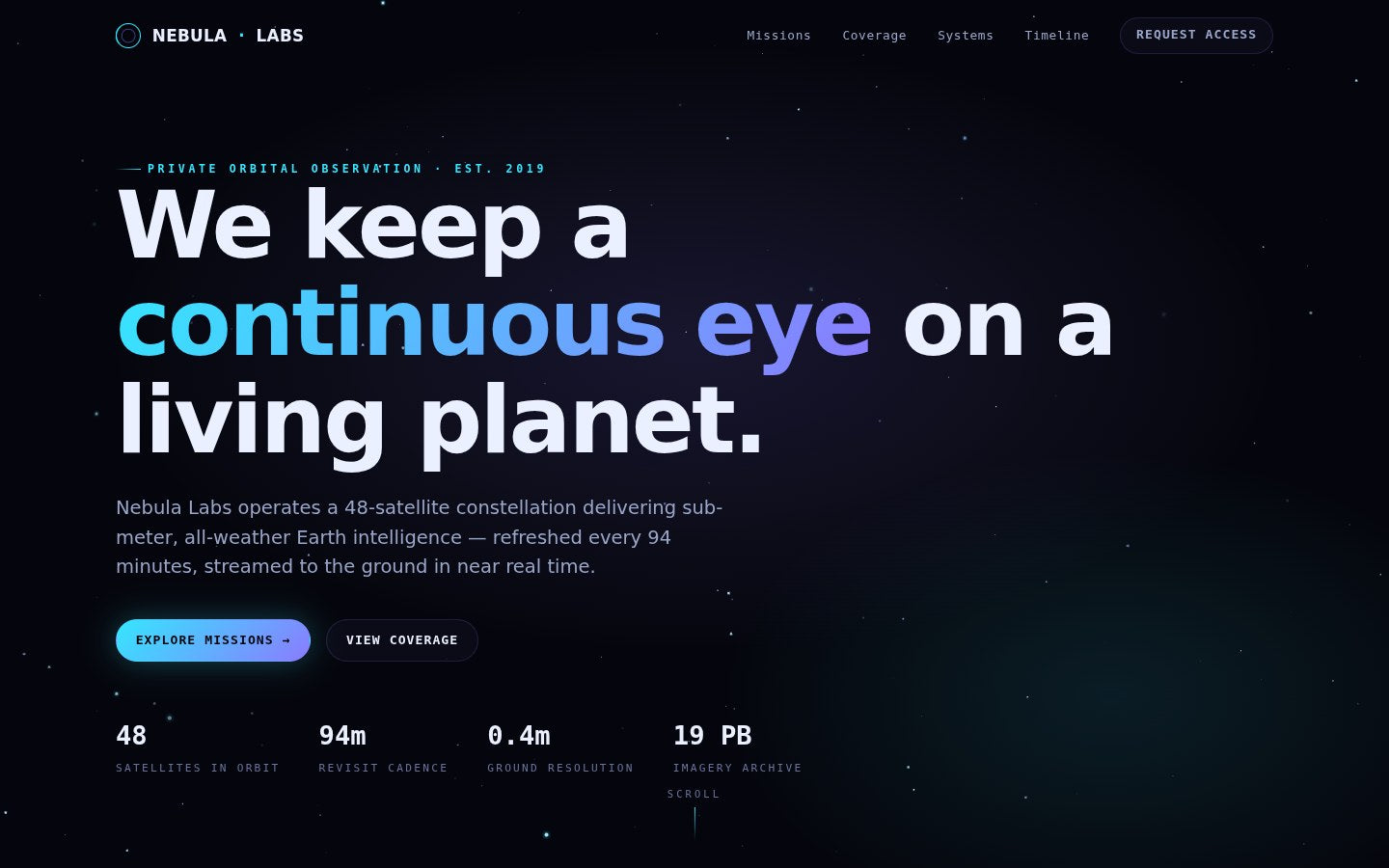 Nebula Labs — Space-Tech Template