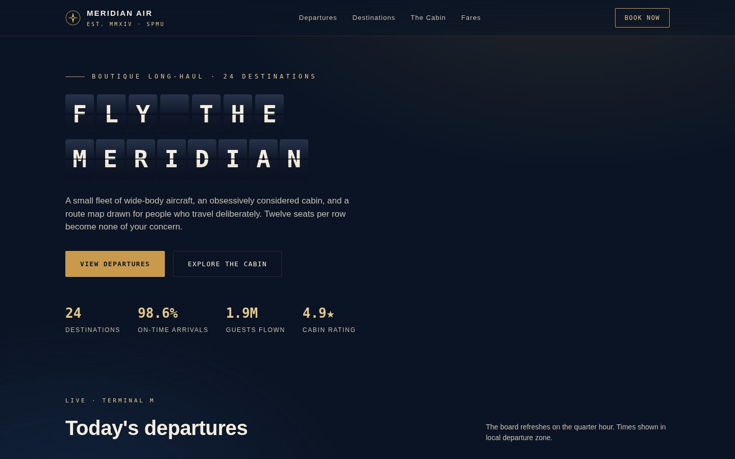 Meridian Air — Boutique Airline Template