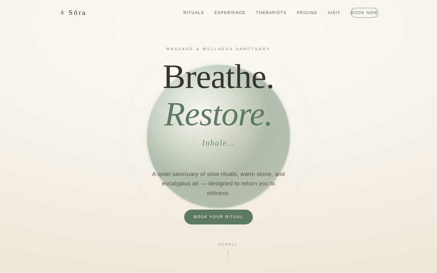 Sōra — Spa & Wellness Template