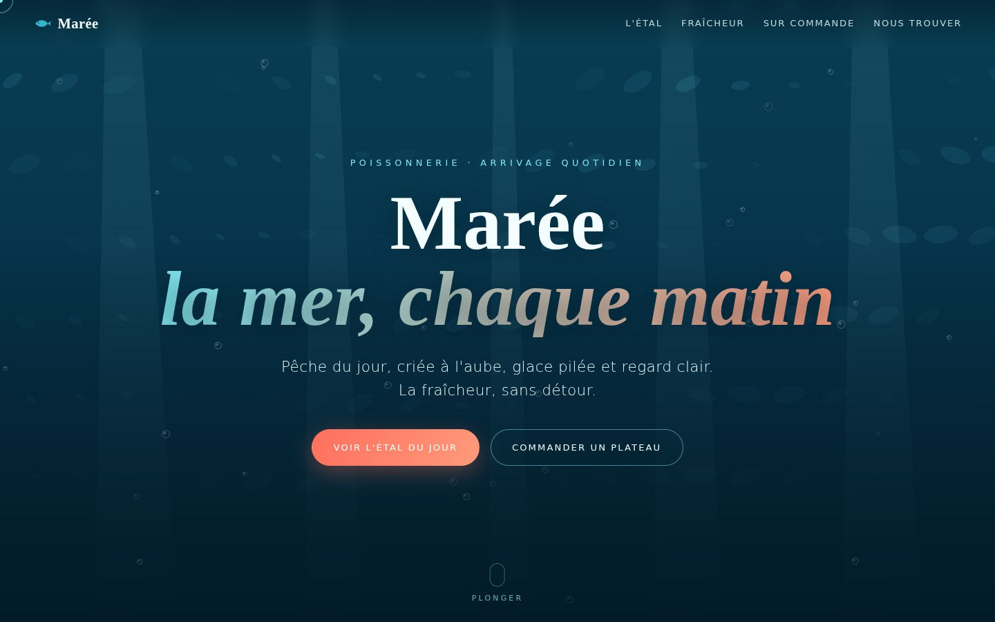 Marée — Fishmonger Template