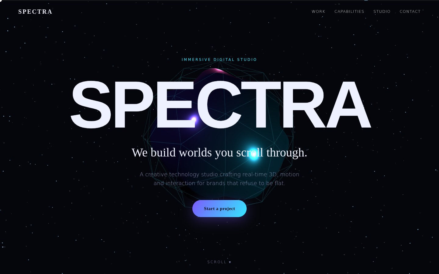SPECTRA — 3D Scroll Studio Template